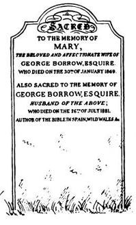 William Knapp’s drawing of George Borrow’s grave,
1899